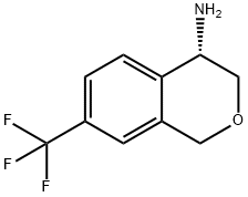 1H-2-Benzopyran-4-amine, 3,4-dihydro-7-(trifluoromethyl)-, (4S)- Struktur