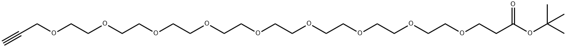 Alkyne-PEG8-CH2CH2COOtBu Struktur