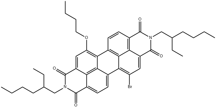 1-Bromo-7-(n-butoxyl)perylenediimide Struktur