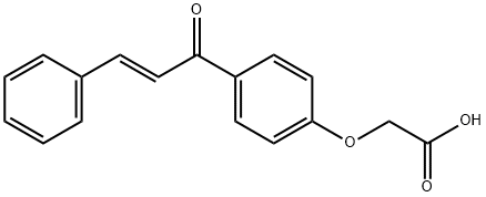 Acetic acid, [4-(1-oxo-3-phenyl-2-propenyl)phenoxy]-, (E)- (9CI) Struktur