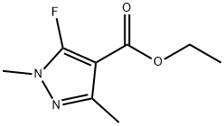 1H-Pyrazole-4-carboxylic acid, 5-fluoro-1,3-dimethyl-, ethyl ester Struktur