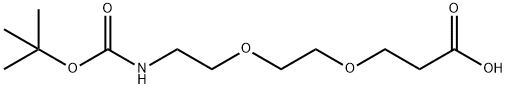 t-Boc-N-amido-PEG2-acid Struktur