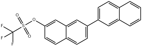 Methanesulfonic acid, 1,1,1-trifluoro-, [2,2'-binaphthalen]-7-yl ester Struktur