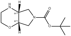 RAC-TERT-BUTYL (4AR,7AS)-OCTAHYDROPYRROLO[3,4-B]MORPHOLINE-6-CARBOXYLATE(WX110023) Struktur