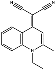 Propanedinitrile, 2-(1-ethyl-2-methyl-4(1H)-quinolinylidene)- Struktur