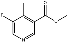 3-Pyridinecarboxylic acid, 5-fluoro-4-methyl-, methyl ester Struktur