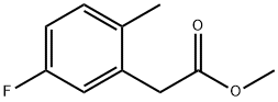 Benzeneacetic acid, 5-fluoro-2-methyl-, methyl ester Struktur