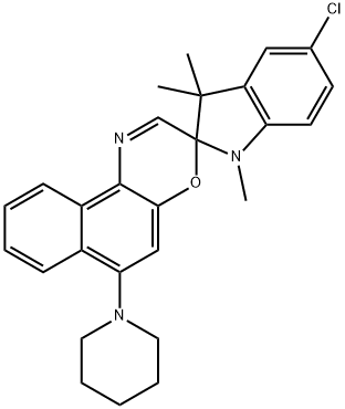 Spiro[2H-indole-2,3'-[3H]naphth[2,1-b][1,4]oxazine], 5-chloro-1,3-dihydro-1,3,3-trimethyl-6'-(1-piperidinyl)- Struktur