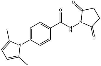 Benzamide, 4-(2,5-dimethyl-1H-pyrrol-1-yl)-N-(2,5-dioxo-1-pyrrolidinyl)- Struktur