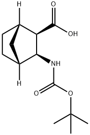 Bicyclo[2.2.1]heptane-2-carboxylic acid, 3-[[(1,1-dimethylethoxy)carbonyl]amino]-, (1S,2R,3S,4R)- Struktur