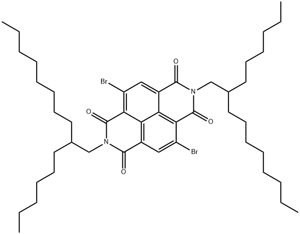 4,9-Dibromo-2,7-bis(2-hexyldecyl)benzo[lmn][3,8]phenanthroline-1,3,6,8(2H,7H)-tetraone Struktur