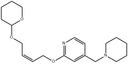 Pyridine, 4-(1-piperidinylmethyl)-2-[[(2Z)-4-[(tetrahydro-2H-pyran-2-yl)oxy]-2-buten-1-yl]oxy]- Struktur