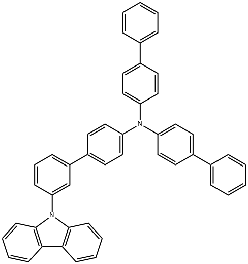 [1,1'-Biphenyl]-4-amine, N,N-bis([1,1'-biphenyl]-4-yl)-3'-(9H-carbazol-9-yl)- Struktur