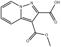 3-(methoxycarbonyl)H-pyrazolo[1,5-a]pyridine-2-carboxylic acid Struktur