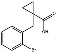 1-[(2-bromophenyl)methyl]cyclopropane-1-carboxylic acid Struktur