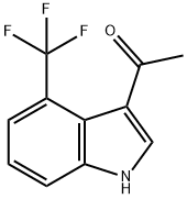 1-[4-(trifluoromethyl)-1H-indol-3-yl]ethan-1-one Struktur