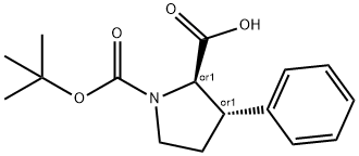 Racemic Boc-cis-3-phenyl-pyrrolidine-2-carboxylic acid Struktur