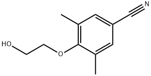 Benzonitrile, 4-(2-hydroxyethoxy)-3,5-dimethyl- Struktur