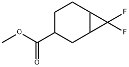 Bicyclo[4.1.0]heptane-3-carboxylic acid, 7,7-difluoro-, methyl ester Struktur