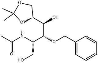 D-Glucitol, 2-(acetylamino)-2-deoxy-5,6-O-(1-methylethylidene)-3-O-(phenylmethyl)- Struktur