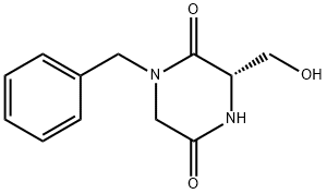 2,5-Piperazinedione, 3-(hydroxymethyl)-1-(phenylmethyl)-, (3S)- Struktur