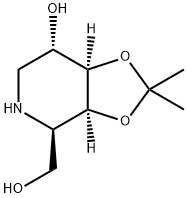 1,3-Dioxolo4,5-cpyridine-4-methanol, hexahydro-7-hydroxy-2,2-dimethyl-, 3aS-(3a.alpha.,4.beta.,7.alpha.,7a.alpha.)- Struktur