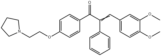 β-(3,4-Dimethoxyphenyl)-α-phenyl-4'-[2-(1-pyrrolidinyl)ethoxy]acrylophenone Struktur