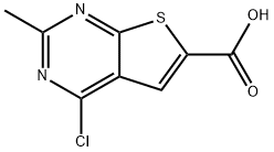 4-chloro-2-methylthieno[2,3-d]pyrimidine-6-carboxylic acid Struktur