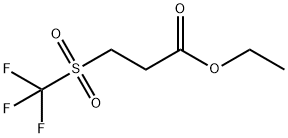 Propanoic acid, 3-[(trifluoromethyl)sulfonyl]-, ethyl ester Structure