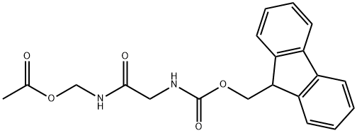 ({N-[(9H-Fluoren-9-ylmethoxy)carbonyl]glycyl}amino)methyl acetate Struktur