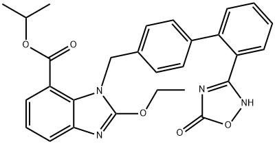 Isopropyl 2-ethoxy-1-((2'-(5-oxo-4,5-dihydro-1,2,4-oxadiazol-3-yl)-[1,1'-biphenyl]-4-yl)methyl)-1H-benzo[d]imidazole-7-carboxylate Structure