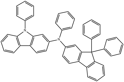 N-(9,9-diphenyl-9H-fluoren-2-yl)-N,9-diphenyl-9H-carbazol-2-amine Struktur