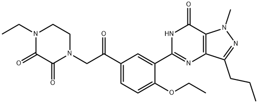 Dioxohongdenafil Struktur