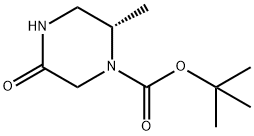 1-Piperazinecarboxylic acid, 2-methyl-5-oxo-, 1,1-dimethylethyl ester, (2S)- Struktur