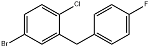 Benzene, 4-bromo-1-chloro-2-[(4-fluorophenyl)methyl]- Struktur