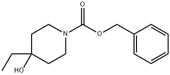 1-Piperidinecarboxylic acid, 4-ethyl-4-hydroxy-, phenylmethyl ester Struktur