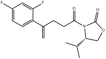 2-Oxazolidinone, 3-[4-(2,4-difluorophenyl)-1-oxo-4-pentenyl]-4-(1-methylethyl)-, (S)- (9CI) Struktur