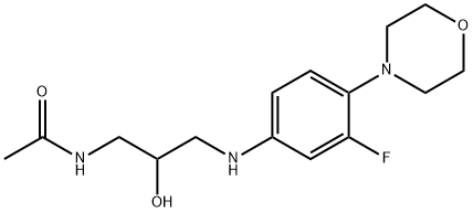 N-[3-[[3-Fluoro-4-(4-morpholinyl)phenyl]amino]-2-hydroxypropyl]acetamide Struktur