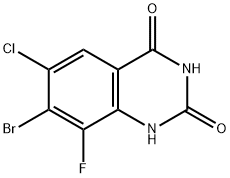 2,4(1H,3H)-Quinazolinedione, 7-bromo-6-chloro-8-fluoro- Struktur