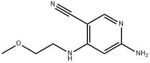 6-amino-4-((2-methoxyethyl)amino)nicotinonitrile Structure