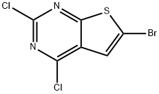 Thieno[2,3-d]pyrimidine, 6-bromo-2,4-dichloro- Struktur