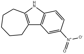 2-nitro-5H,6H,7H,8H,9H,10H-cyclohepta[b]indole Struktur