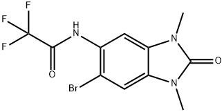 Acetamide, N-(6-bromo-2,3-dihydro-1,3-dimethyl-2-oxo-1H-benzimidazol-5-yl)-2,2,2-trifluoro- Struktur