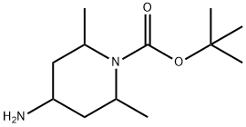 1-Piperidinecarboxylic acid, 4-amino-2,6-dimethyl-, 1,1-dimethylethyl ester Struktur