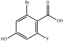 2-Bromo-6-fluoro-4-hydroxybenzoic acid Struktur