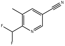 3-Pyridinecarbonitrile, 6-(difluoromethyl)-5-methyl- Struktur