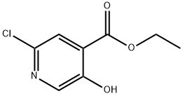 4-Pyridinecarboxylic acid, 2-chloro-5-hydroxy-, ethyl ester Struktur