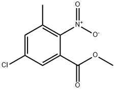 Benzoic acid, 5-chloro-3-methyl-2-nitro-, methyl ester Struktur