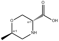 3-Morpholinecarboxylic acid, 6-methyl-, (3R,6R)-rel- Struktur