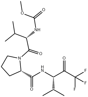 N''-[N-METHOXYCARBONYL-L-VALYL]-N-[(S)-3,3,3-TRIFLUOR-1-ISOPROPYL-2-OXOPROPYL]-L-PROLINAMIDE Struktur